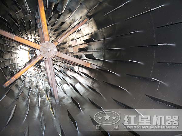 間接傳熱烘干機內(nèi)部細節(jié)