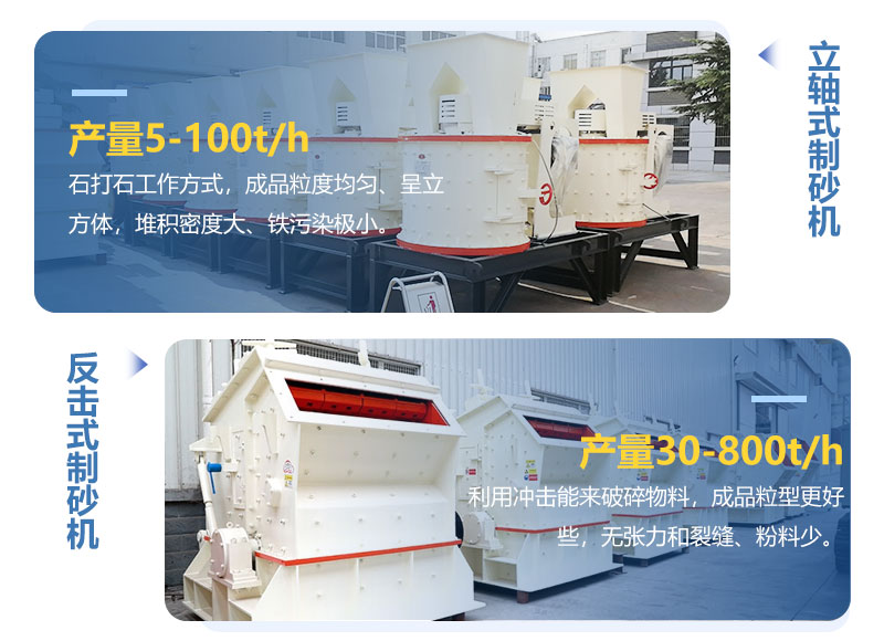 立軸式制砂機(jī)和反擊式制砂機(jī)哪種粒型好？區(qū)別介紹