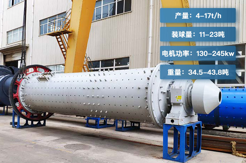 183球磨機一小時產(chǎn)量多少噸？有多重？各參數(shù)介紹