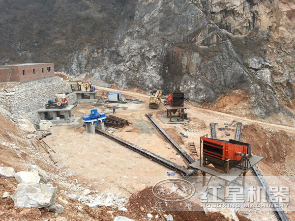 山東/萊蕪河卵石制砂生產客戶現(xiàn)場