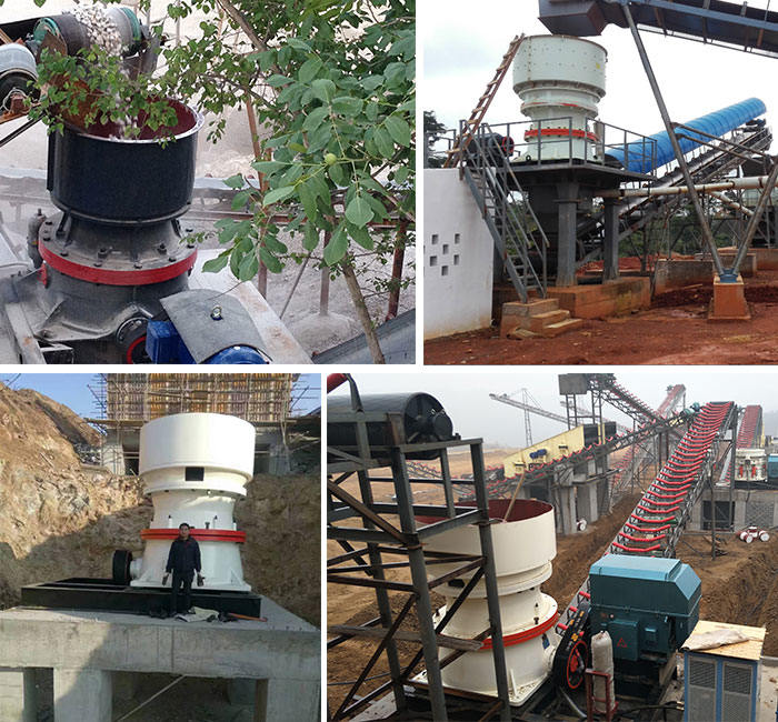 單缸石灰石圓錐破碎機(jī)作業(yè)現(xiàn)場實拍