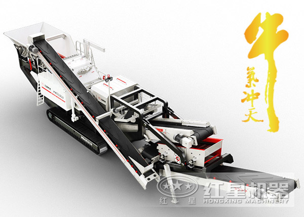 履帶沙石分離機在河南焦作奮力生產(chǎn)，開工賺錢