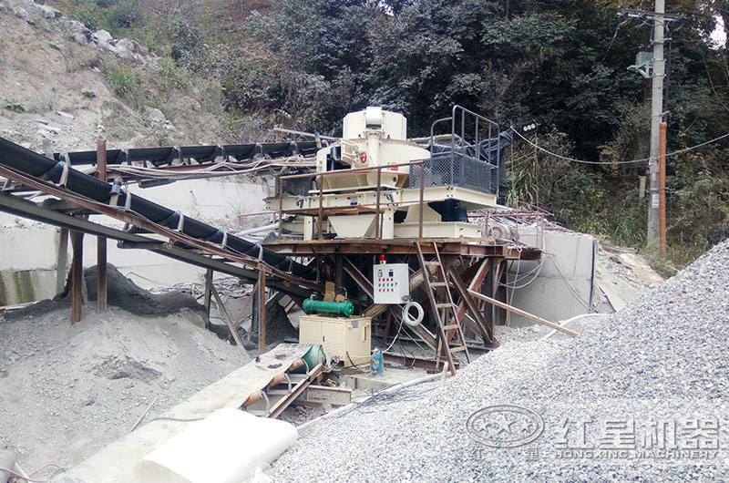 采用單臺制砂機(jī)處理石灰石現(xiàn)場