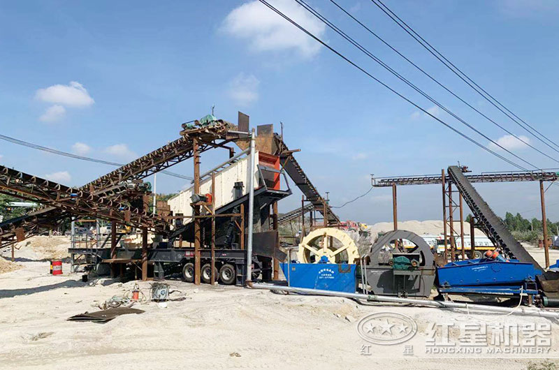 時(shí)產(chǎn)500噸的水洗沙生產(chǎn)線需要配備哪些水洗沙機(jī)器？