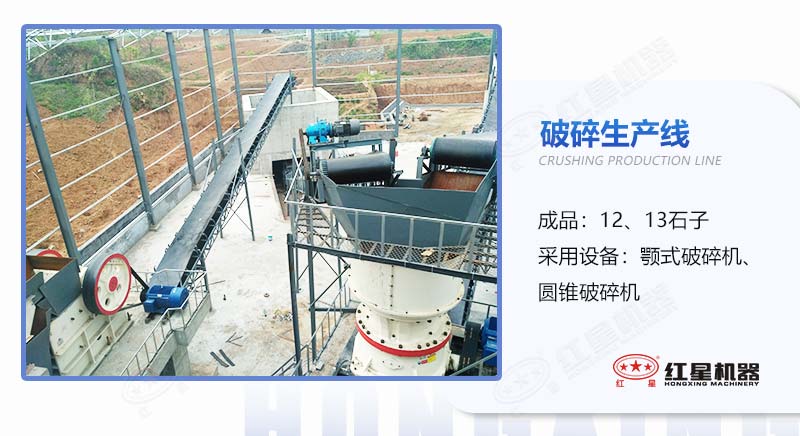 固定碎石設(shè)備雙機(jī)方案之一生產(chǎn)現(xiàn)場