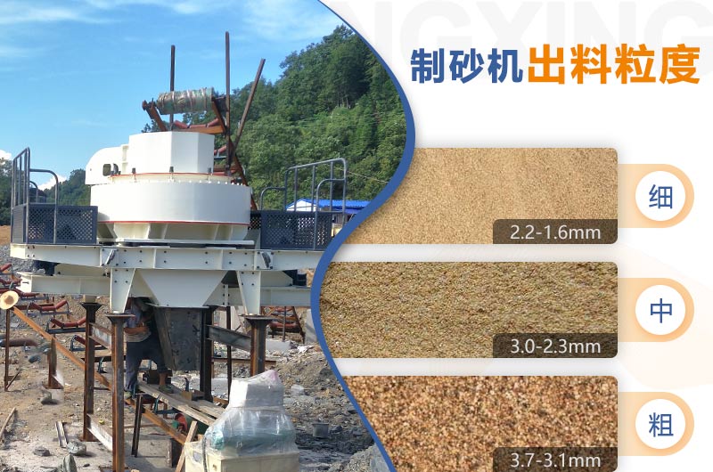 紅星機器HVI制砂機的粗、中、細粒度范圍